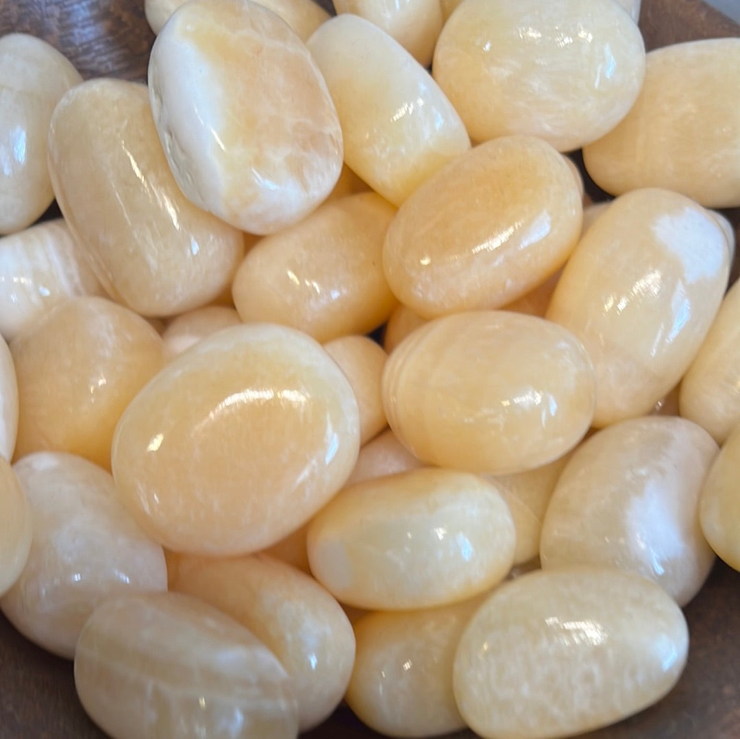 Orange Calcite Tumbled Stones from Pakistan - Healing Crystals for Energy and Balance High Ho Gems and Crystals