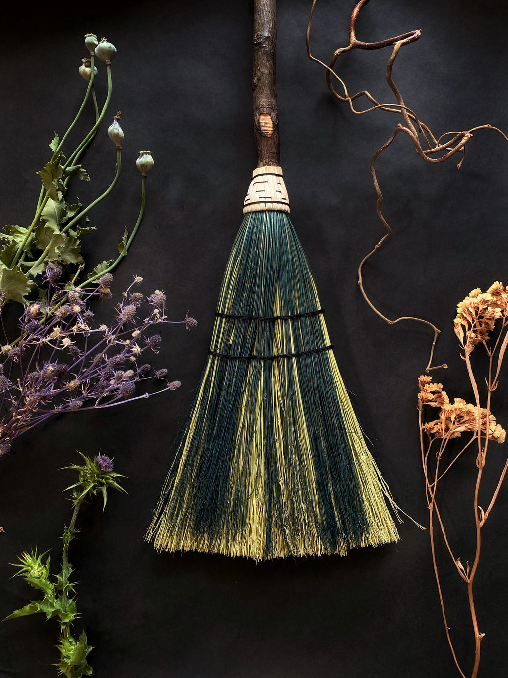 "Big Boss Witch" w/ Plaited Top, Sweeper Brooms Keven Craft Rituals