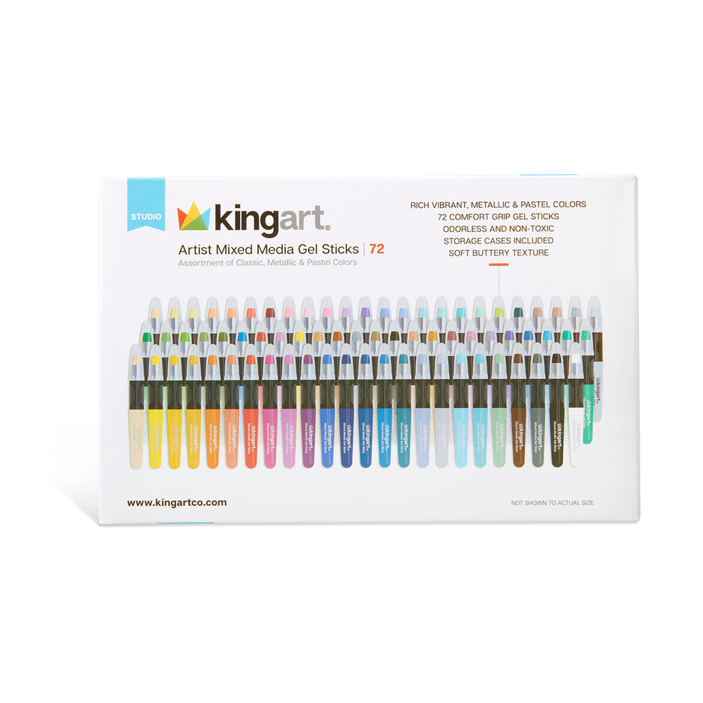 Gel Stick Crayons 72 Colors KINGART