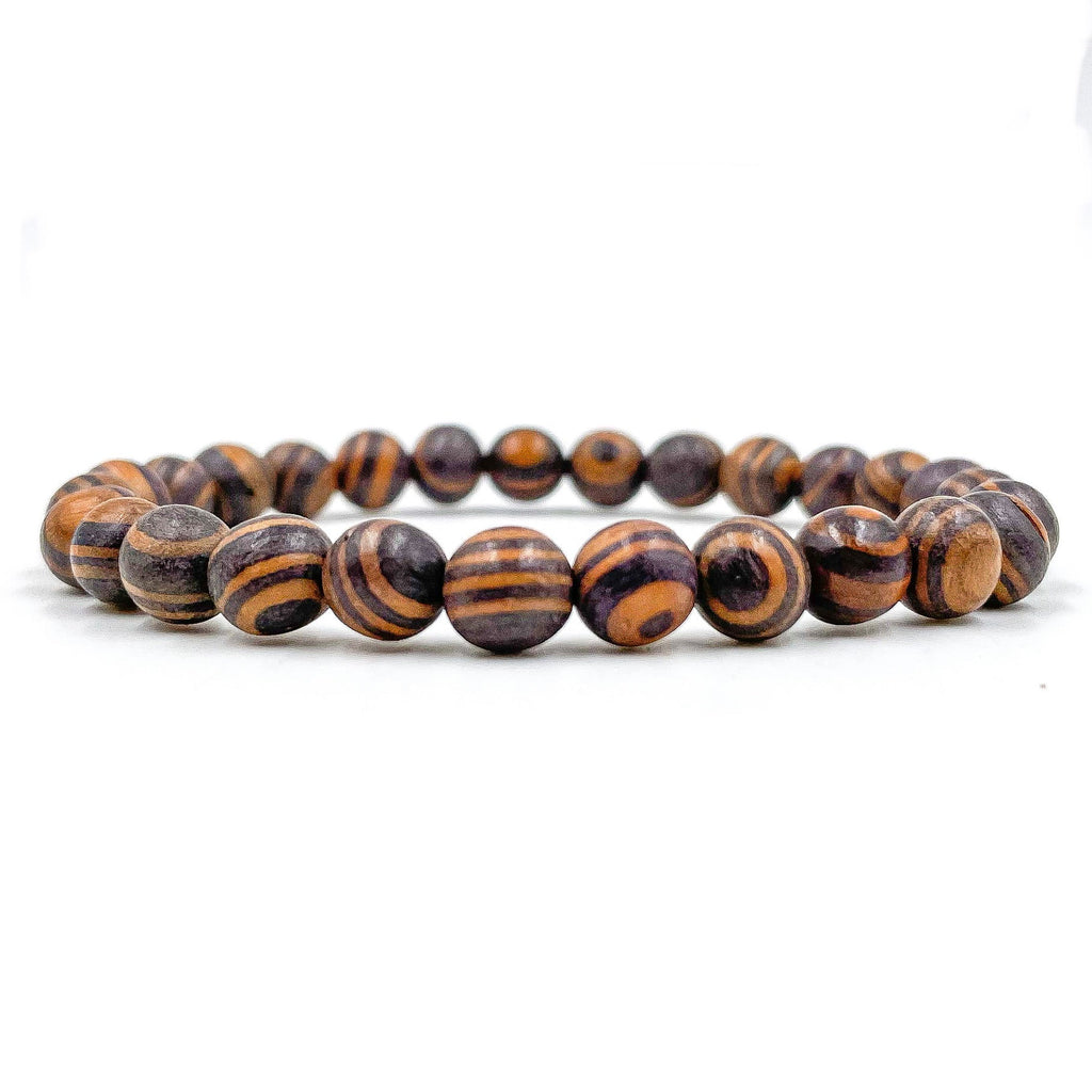 Union - Zebra Rosewood Mala Beaded Bracelet Everwood Original