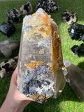 Quartz with Fluorite, Tourmaline and Hyalite Opal from Madagascar | High Grade Collector Mineral Curious Muse Crystals