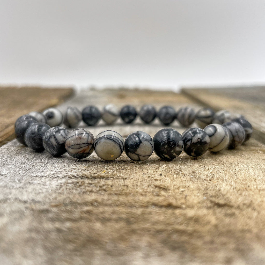 Union - Black Silk Stone Gemstone Beaded Bracelet Everwood Original