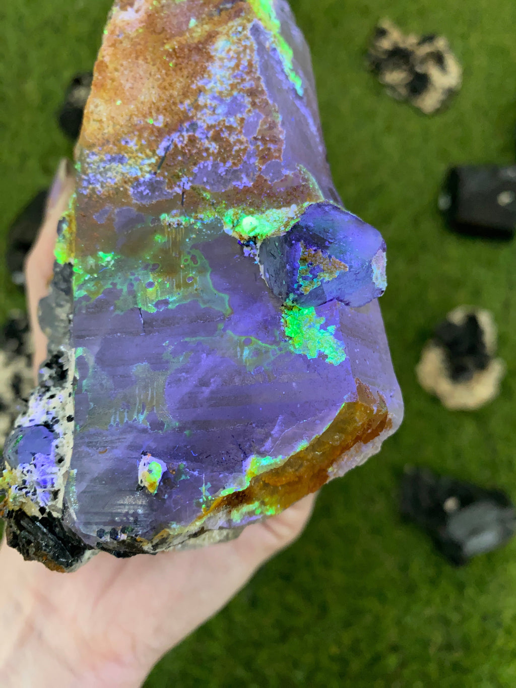 Quartz with Fluorite, Tourmaline and Hyalite Opal from Madagascar | High Grade Collector Mineral Curious Muse Crystals