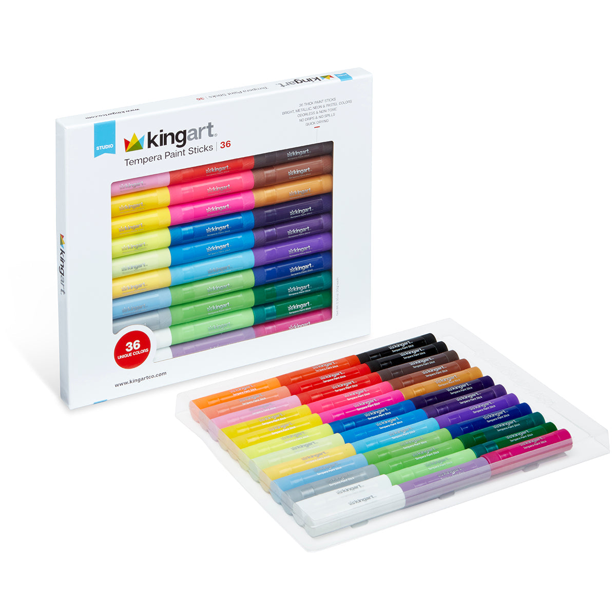 Tempera Paint Sticks 36 Colors KINGART