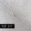 24" - 925 Sterling Silver Filled Necklace Chain - Dainty Fine - 24" - 24 Inch - Lobster Claw Clasp - .925 Stamped - Cable Chain The Attic Exchange