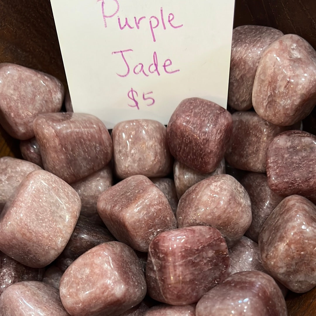 Purple Jade Tumbled Stones - Beautiful 1/2 to 1 Inch Natural Crystals for Healing and Decor High Ho Gems and Crystals