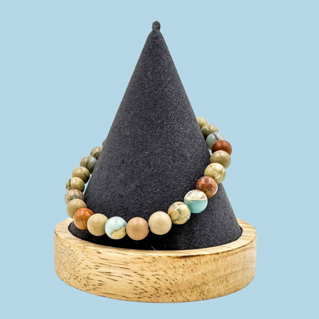 Union - Snakeskin Jasper Gemstone Beaded Bracelet Everwood Original