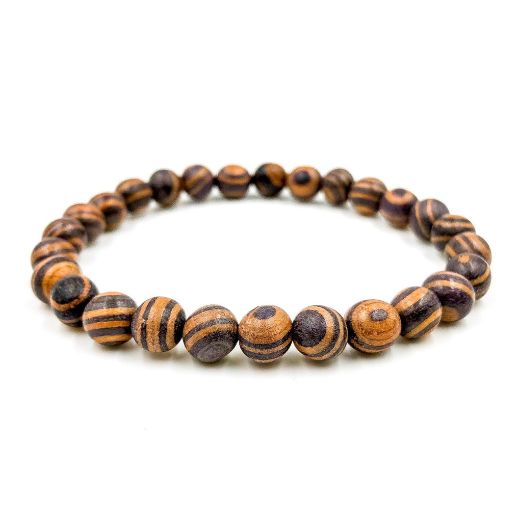 Union - Zebra Rosewood Mala Beaded Bracelet Everwood Original