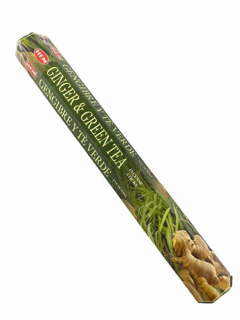 Incense Stick - Ginger & Green Tea 20 Ct Sacred Crystals