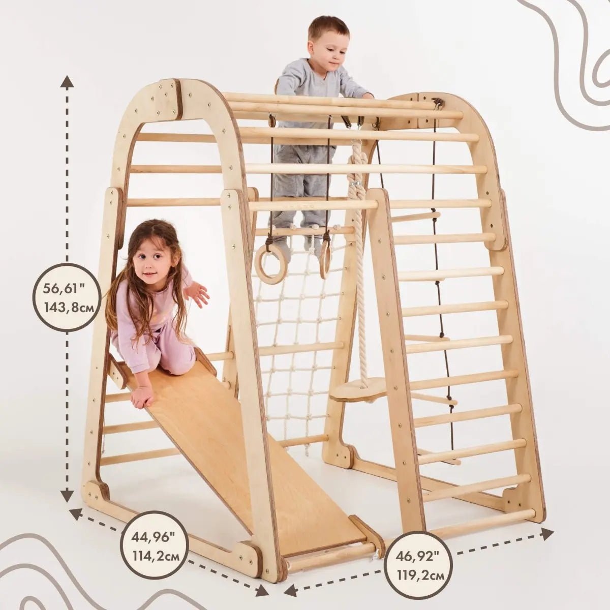 Indoor Playground for Children - 7in1 Playground + Swings Set + Slide Board + Art Set Goodevas B2B