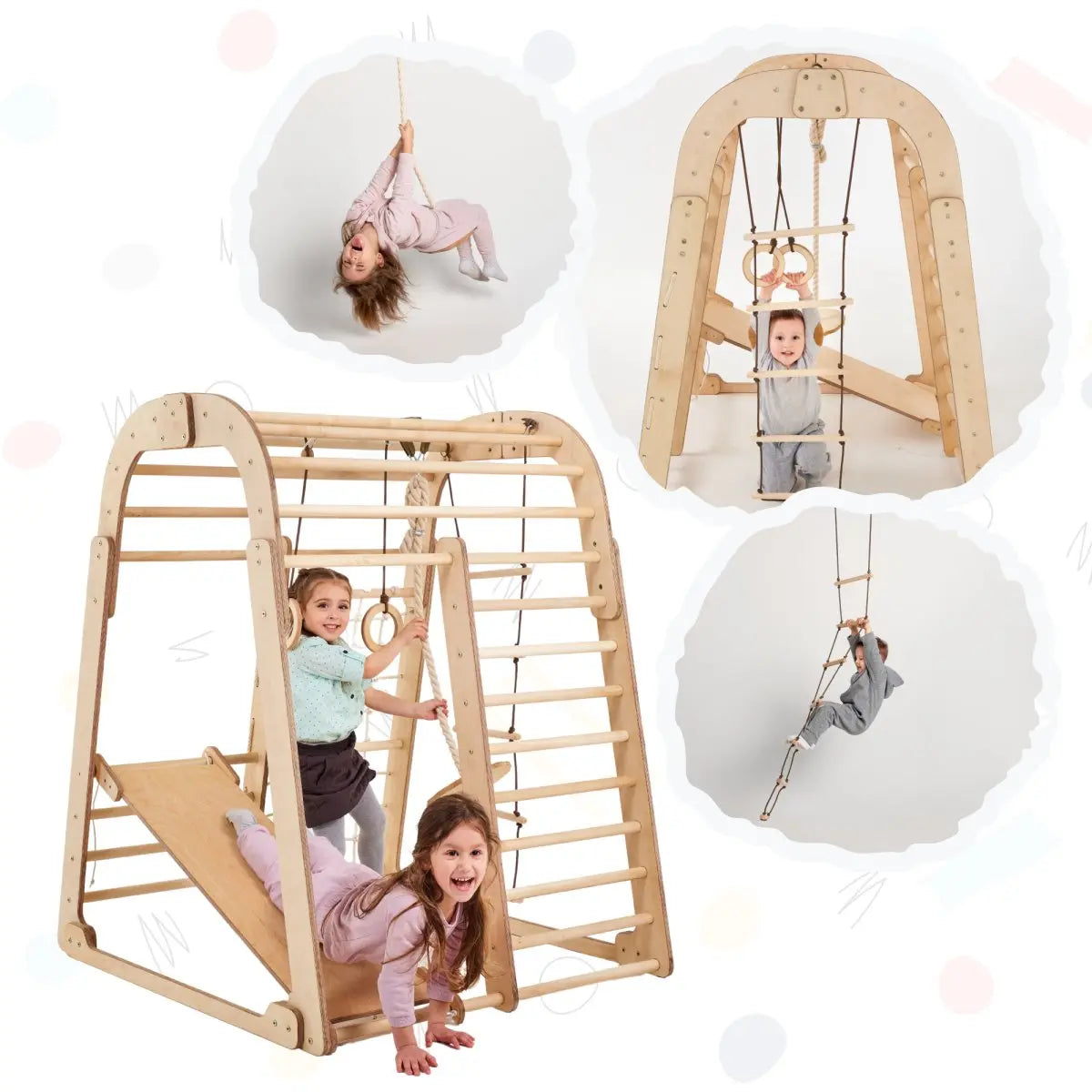 Indoor Playground for Children - 7in1 Playground + Swings Set + Slide Board + Art Set Goodevas B2B