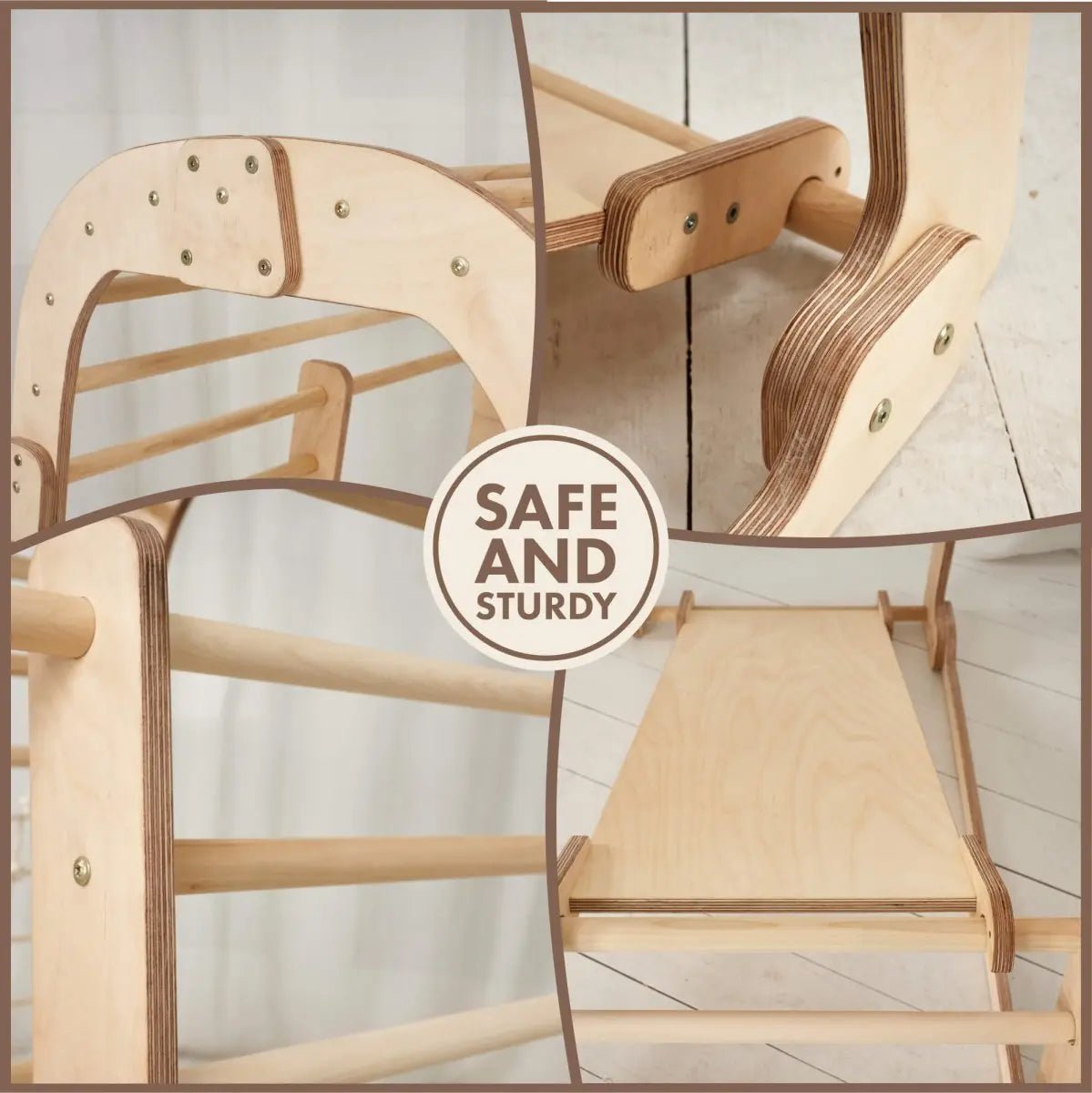 Indoor Wooden Playground for Children - 6in1 Playground + Swings Set + Slide Board Goodevas B2B