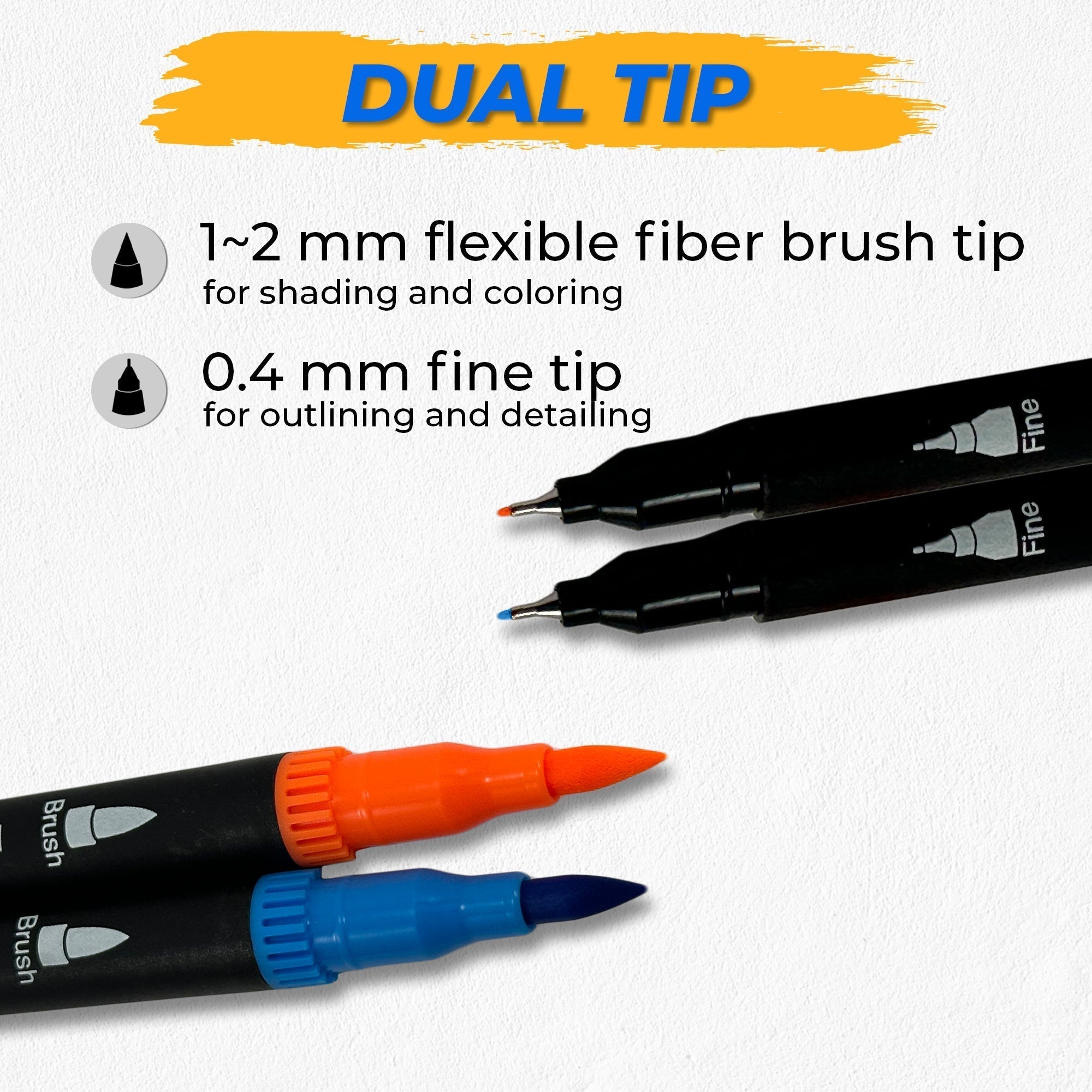 NextG Artz – Dual Tip Brush Art Marker Pens, 120 Unique Bright Colors NextG Ideaz