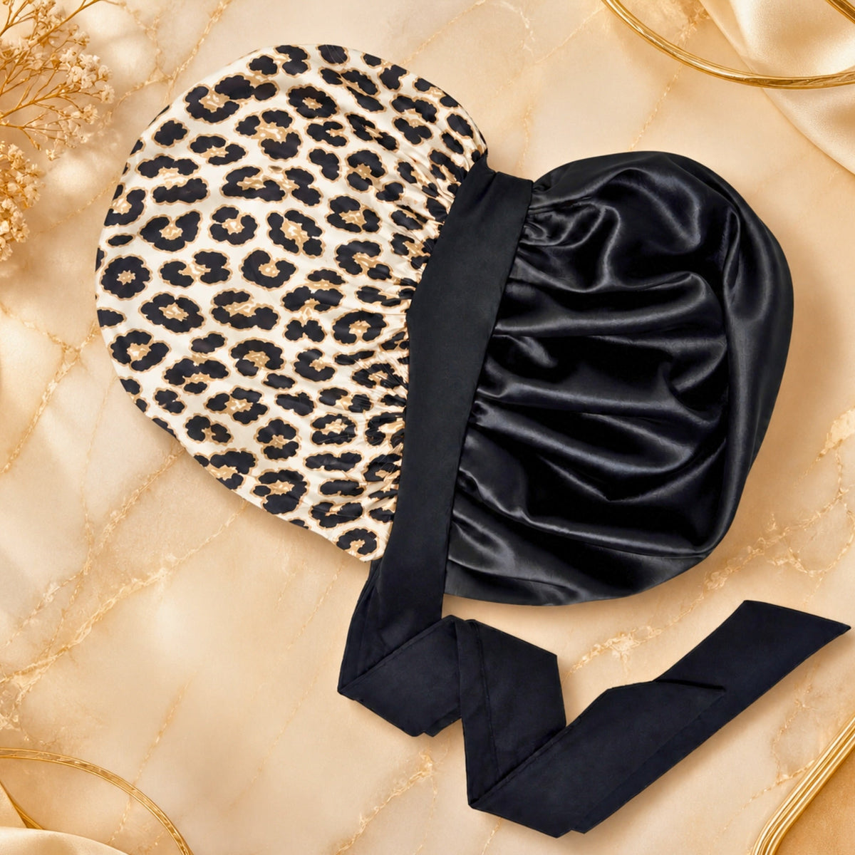 Satin Hair Bonnet for Sleeping – Adjustable Stretch Tie PHC