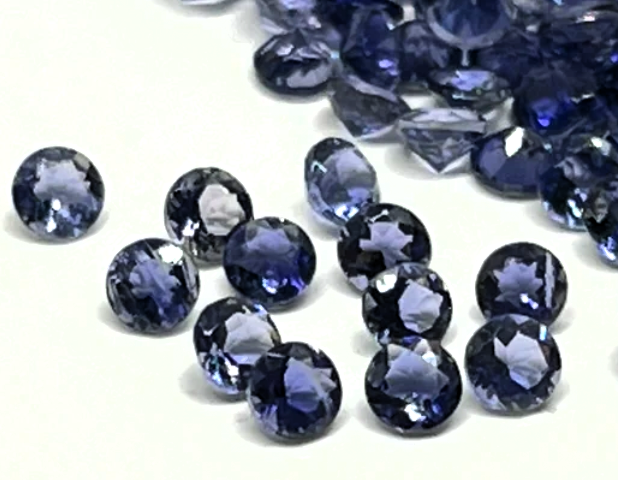 Iolite Round Cut Sri Lanka Ceylon Small rocksolidfossils