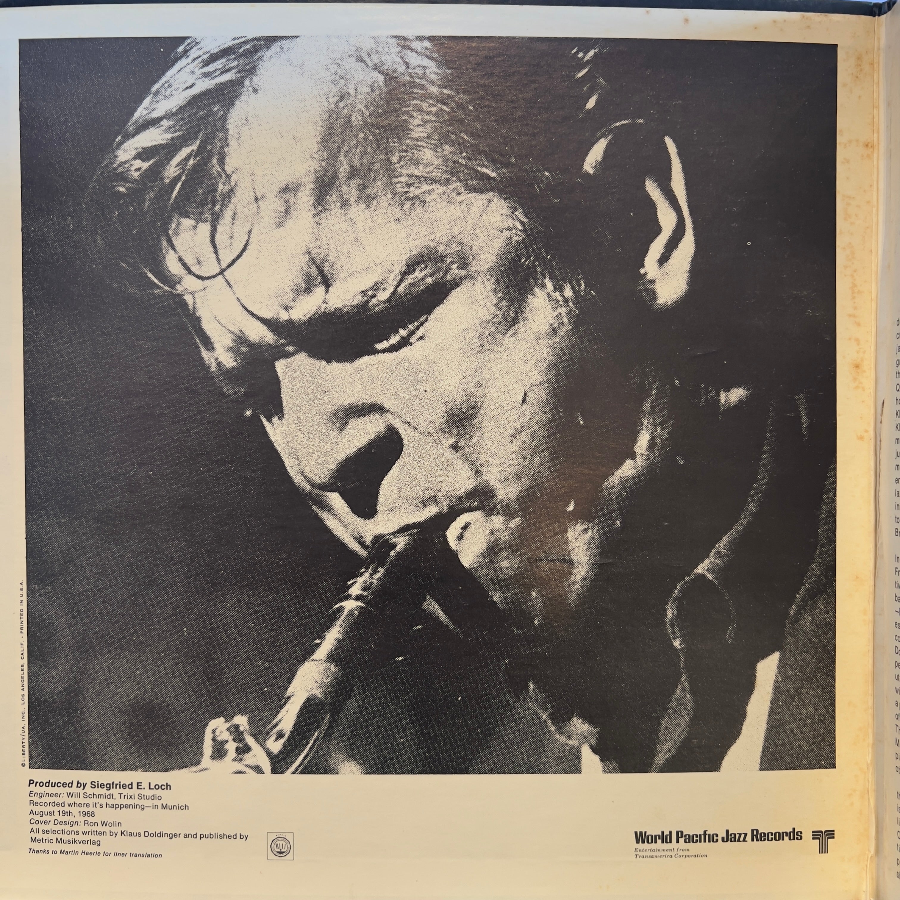 Klaus Doldinger Quartett - Blues Happening | Excellent (EX) Very Good Plus (VG+) Love Vinyl Records
