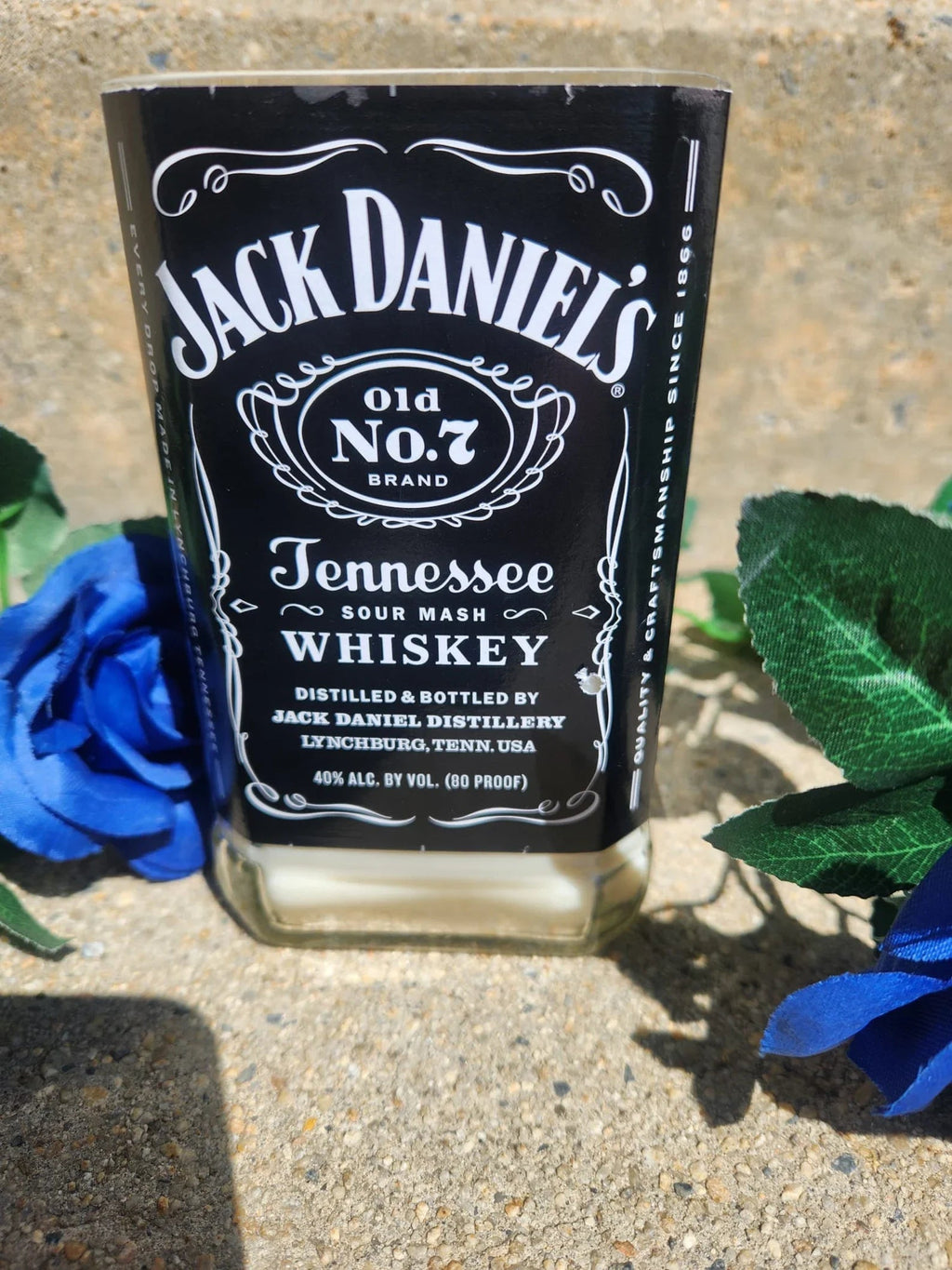 Jack Daniels Upcycled Candle - Black Cherry Whiskey scented candle (10 oz) Fashion Hut Jewelry