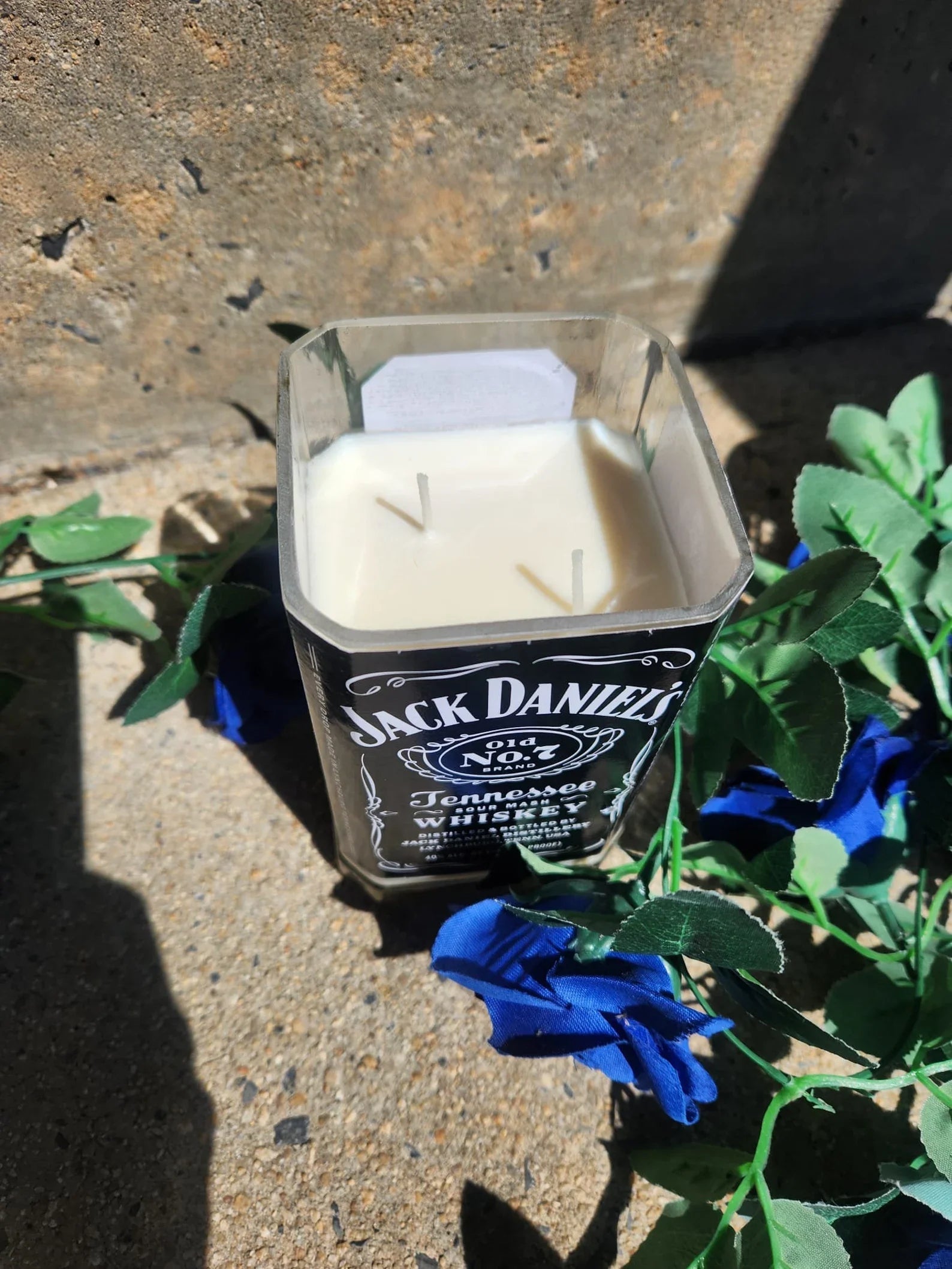 Jack Daniels Upcycled Candle - Black Cherry Whiskey scented candle (10 oz) Fashion Hut Jewelry