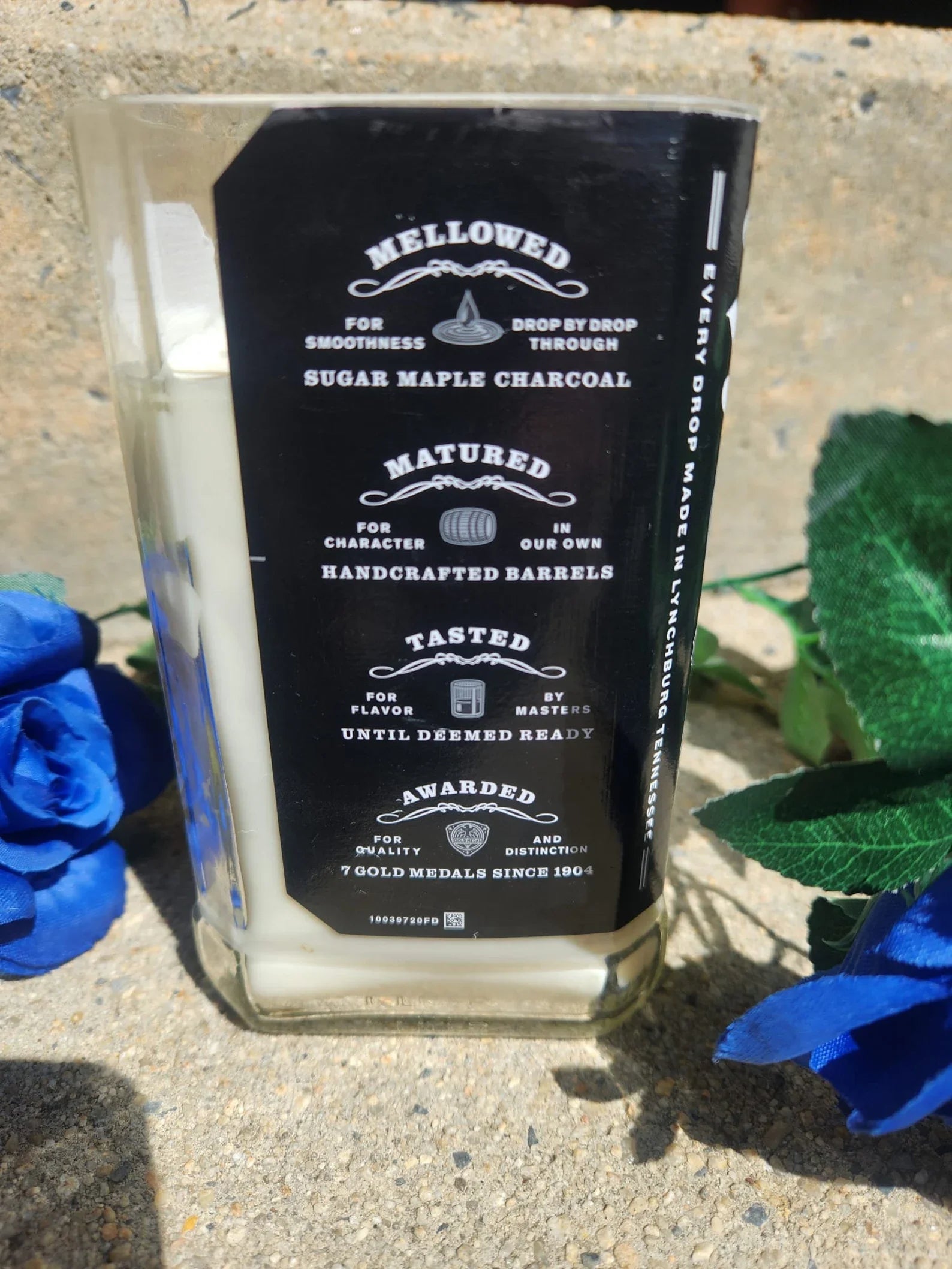 Jack Daniels Upcycled Candle - Black Cherry Whiskey scented candle (10 oz) Fashion Hut Jewelry