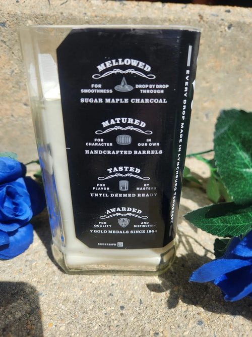 Jack Daniels Upcycled Candle - Black Cherry Whiskey scented candle (10 oz) Fashion Hut Jewelry