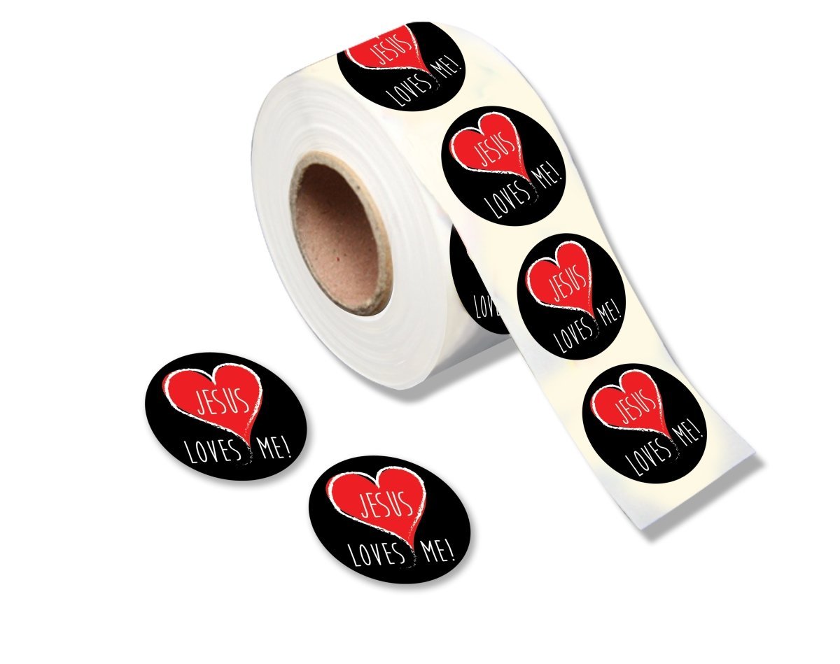 Jesus Loves Me Stickers (250 per Roll) The Awareness Company