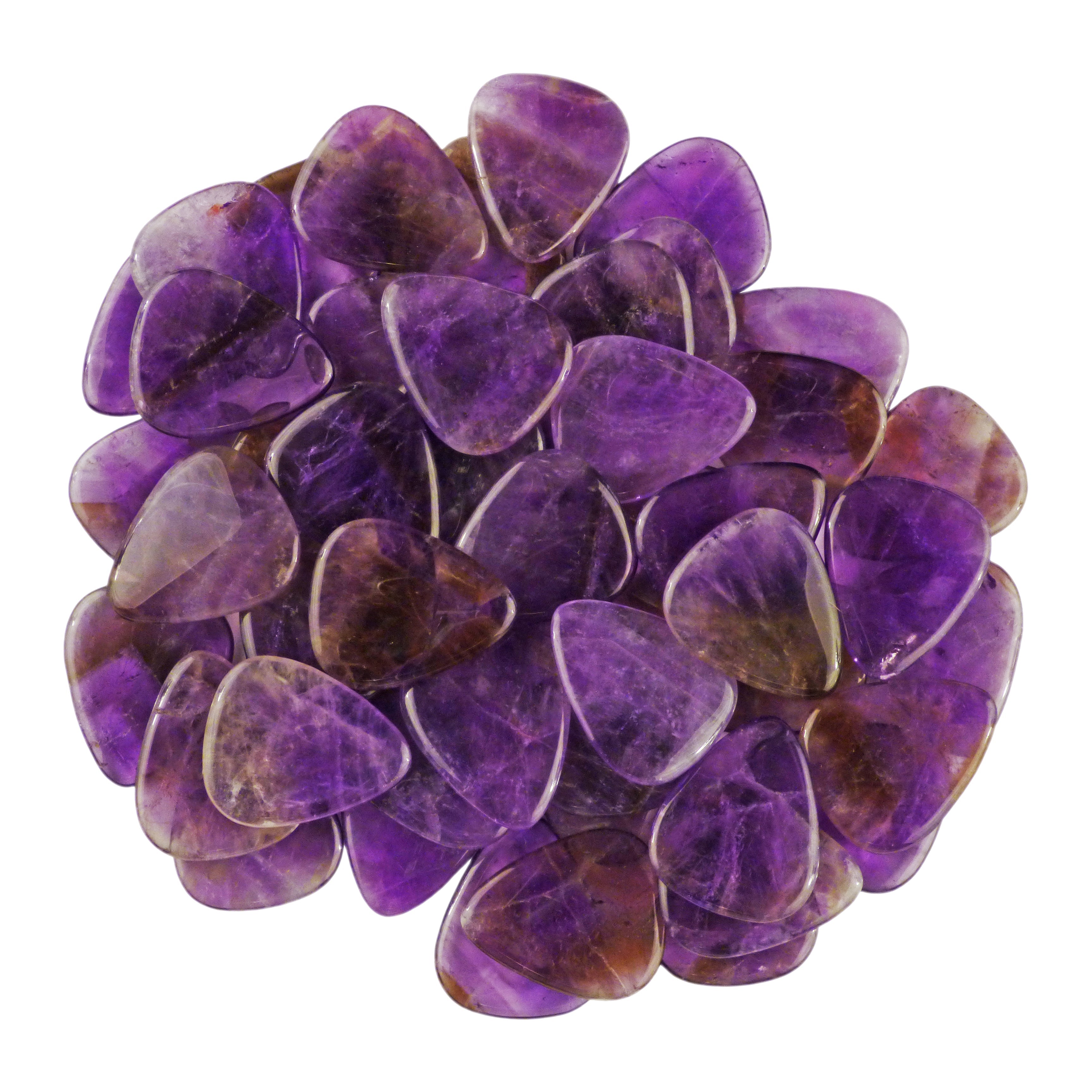 Amethyst Stone Guitar Or Bass Pick - 3.0 mm Ultra Heavy Gauge - 351 Shape - Specialty Handmade Gemstone Exotic Plectrum Exotic Plectrums