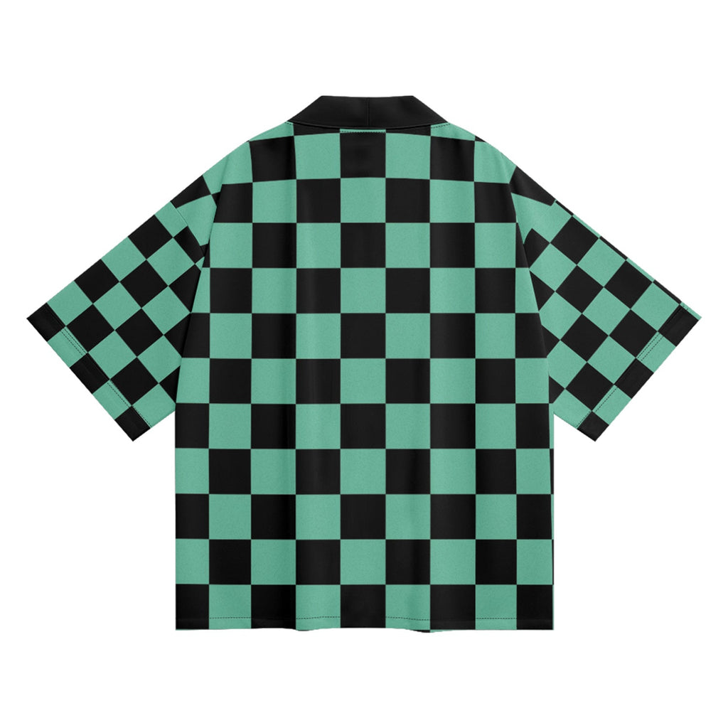 K33 Green Checker Kimono Niepce