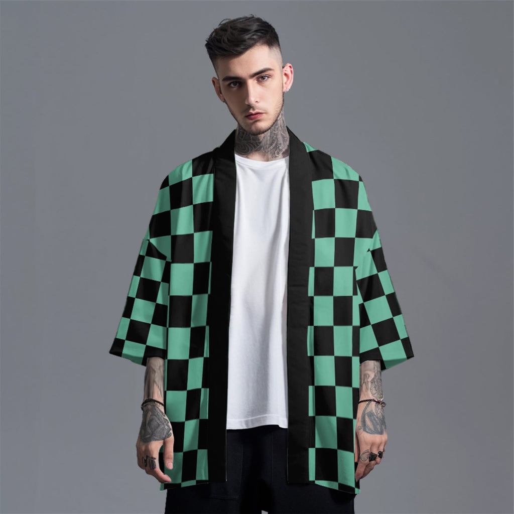 K33 Green Checker Kimono Niepce