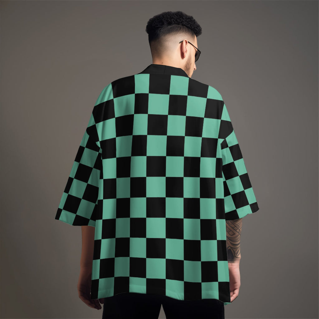 K33 Green Checker Kimono Niepce
