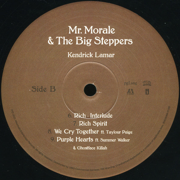 Kendrick Lamar Mr. Morale & The Big Steppers pgLang, Top Dawg Entertainment, Aftermath Entertainment, Interscope Records 2xLP, Album, 180 Mint (M) Mint (M) Love Vinyl Records