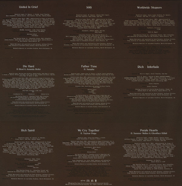 Kendrick Lamar Mr. Morale & The Big Steppers pgLang, Top Dawg Entertainment, Aftermath Entertainment, Interscope Records 2xLP, Album, 180 Mint (M) Mint (M) Love Vinyl Records
