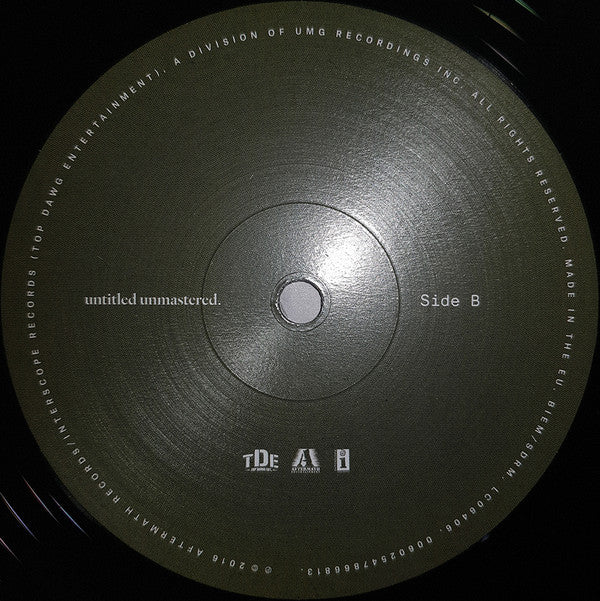 Kendrick Lamar Untitled Unmastered. Top Dawg Entertainment, Aftermath Entertainment, Interscope Records LP, Album Mint (M) Mint (M) Love Vinyl Records