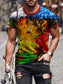 Plus Size Mens Fashion Tops Patchwork 3D Print T-shirt 2021 Summer Casual Pullovers Men Tees clothing Masculinas 3XL