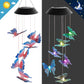 Solar Powered LED Wind Chime Light Hanging Color-Changing Yard Garden Butterfly Lamp Decor