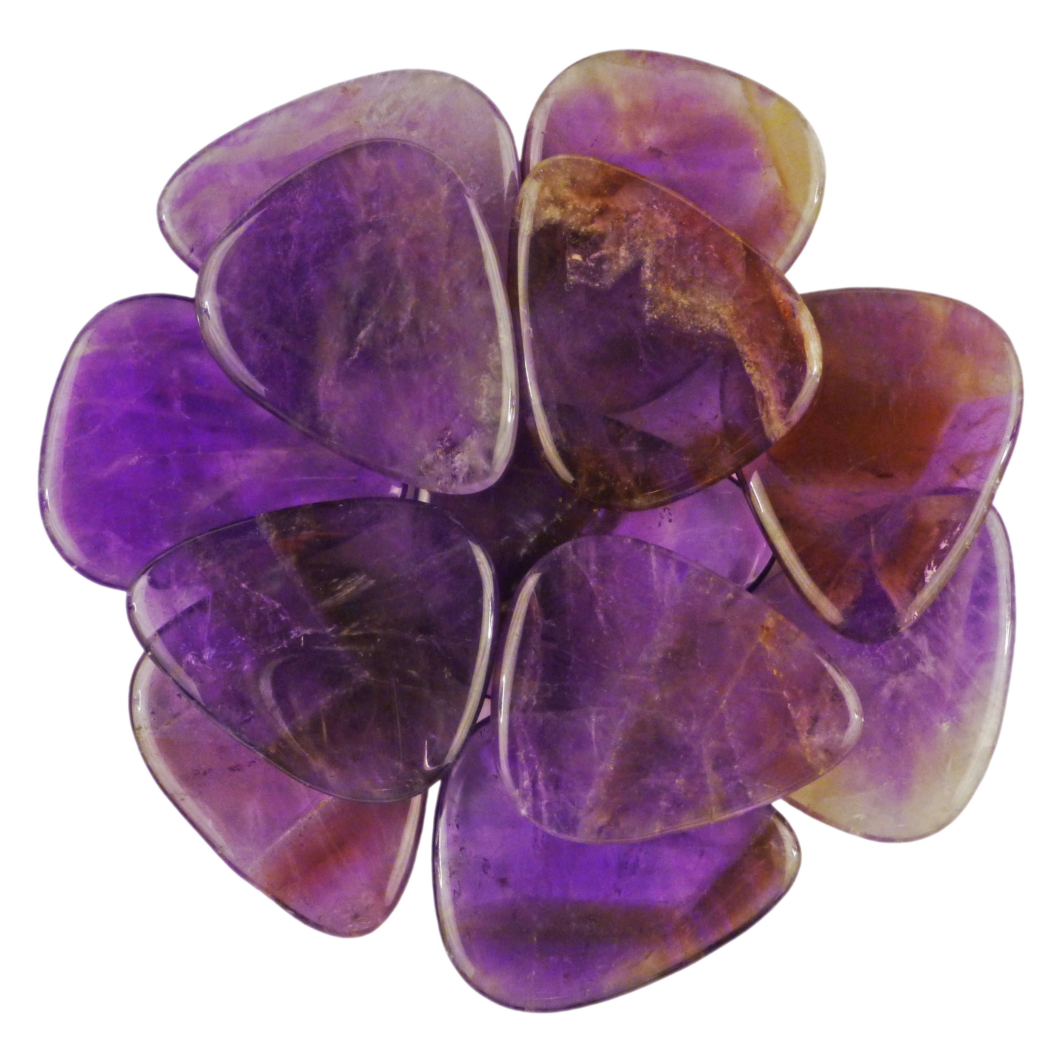 Amethyst Stone Guitar Or Bass Pick - 3.0 mm Ultra Heavy Gauge - 351 Shape - Specialty Handmade Gemstone Exotic Plectrum Exotic Plectrums