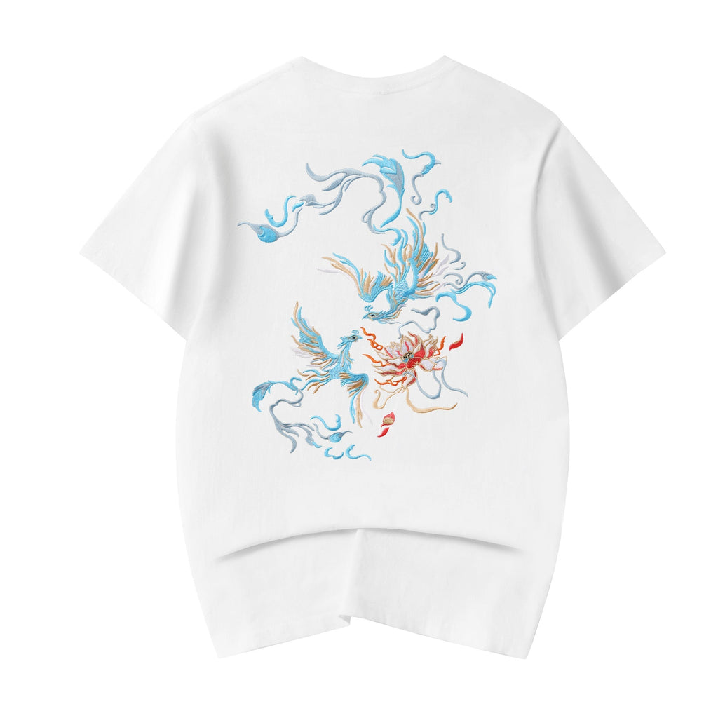 KH606 Blue Phoenix Embroidery Tee Niepce