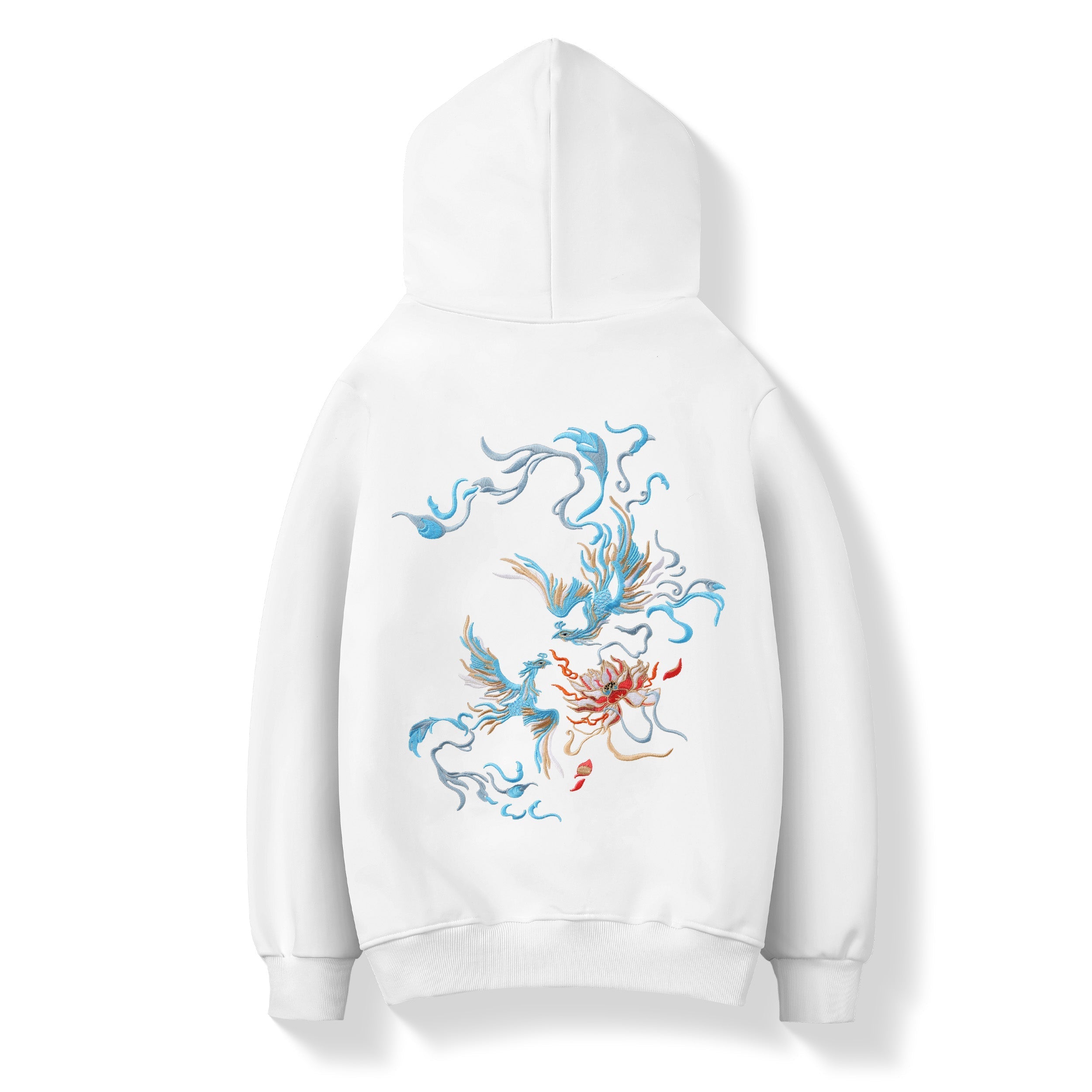 KH9010 Blue Phoenix Embroidery Hoodie Niepce