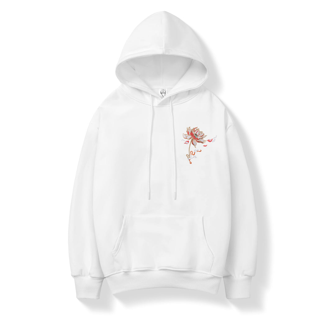 KH9010 Blue Phoenix Embroidery Hoodie Niepce