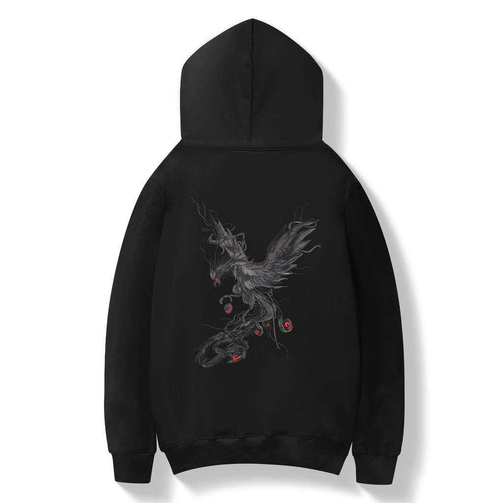 KH9011 Striking Phoenix Embroidery Hoodie Niepce
