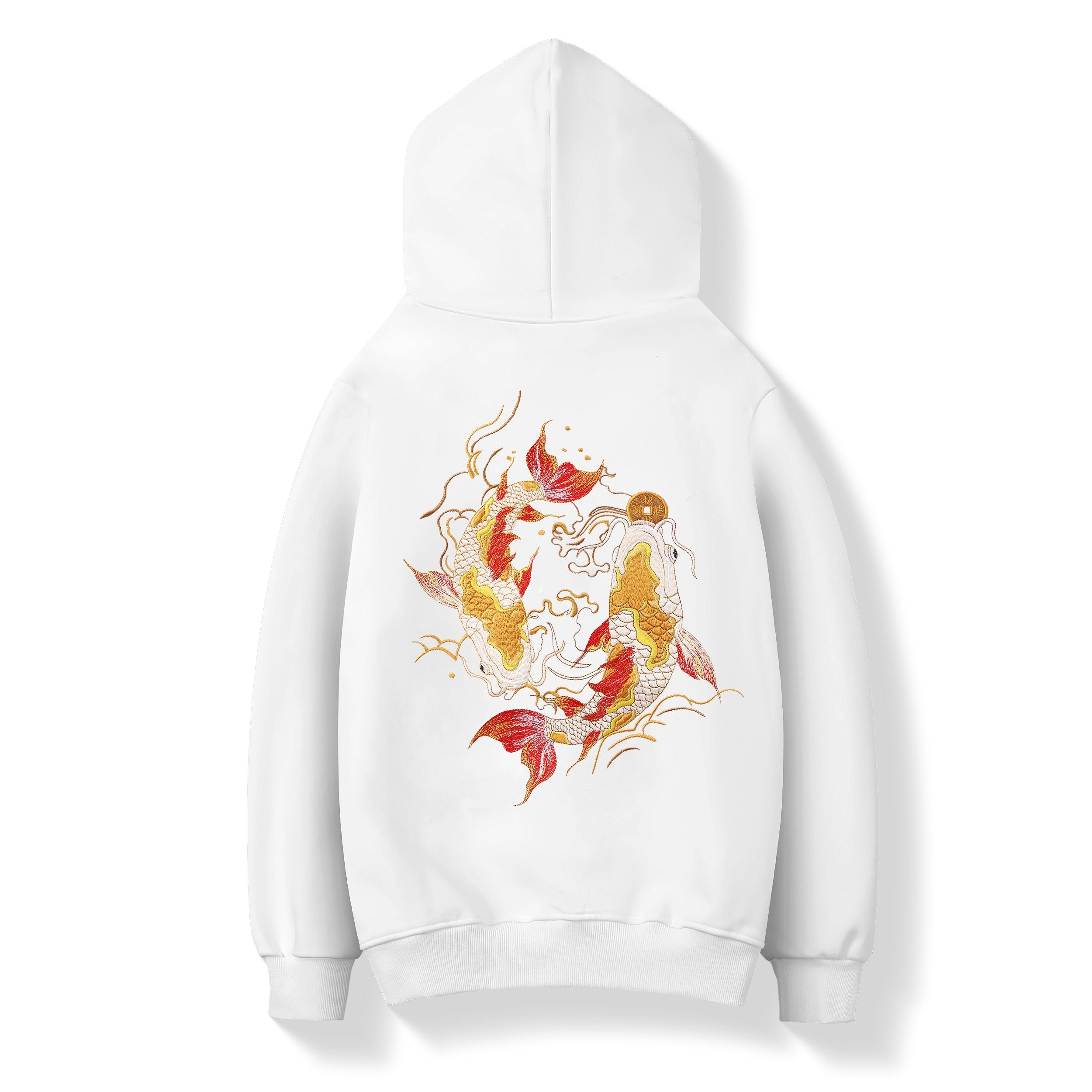 KH9013 Golden Koi Fish Embroidery Hoodie Niepce