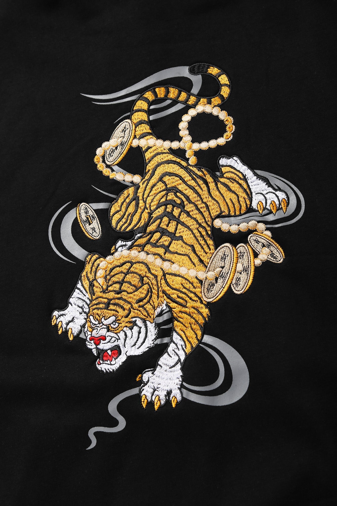KH9017 Rich Tiger Embroidery Hoodie Niepce
