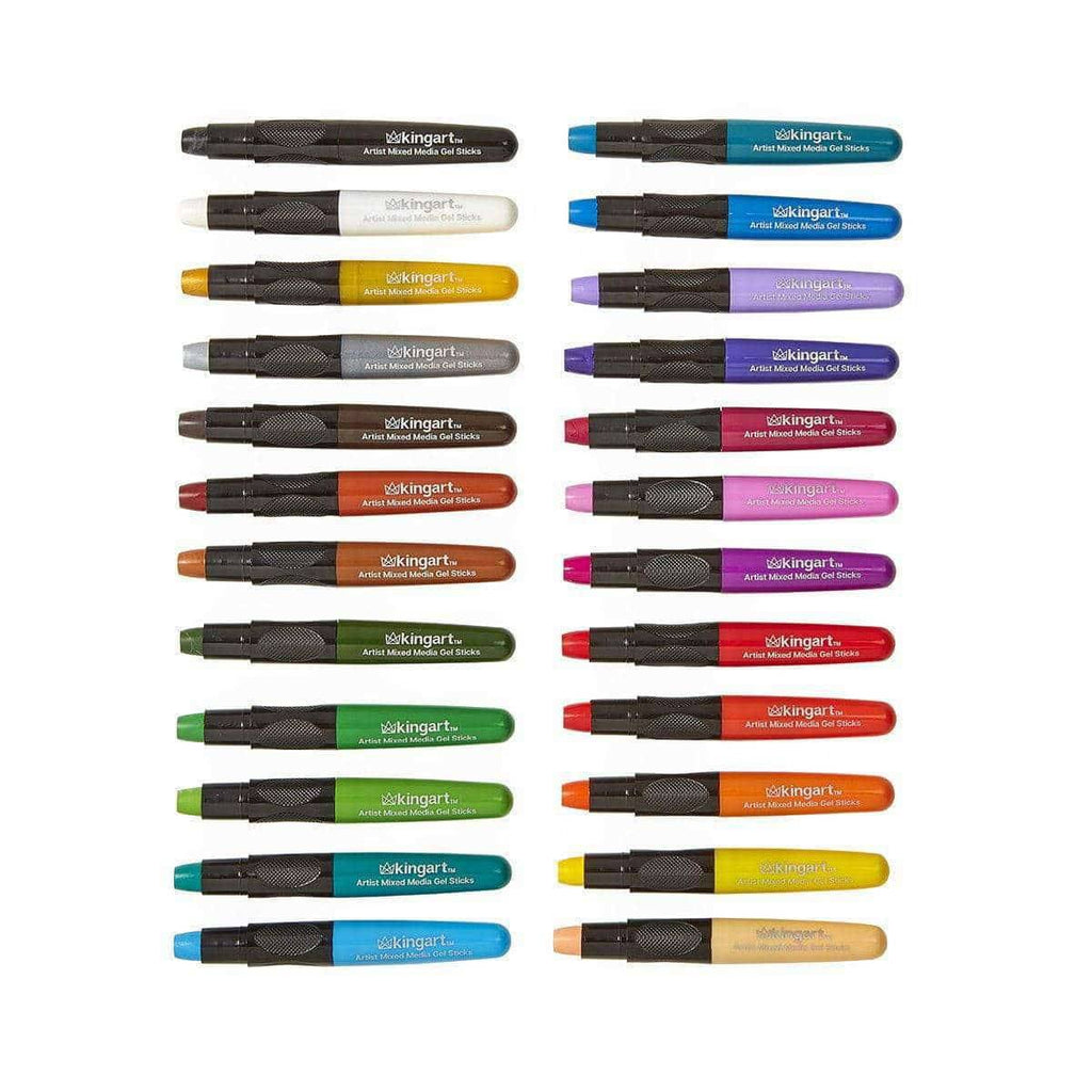 Gel Stick Crayons 24 Colors KINGART