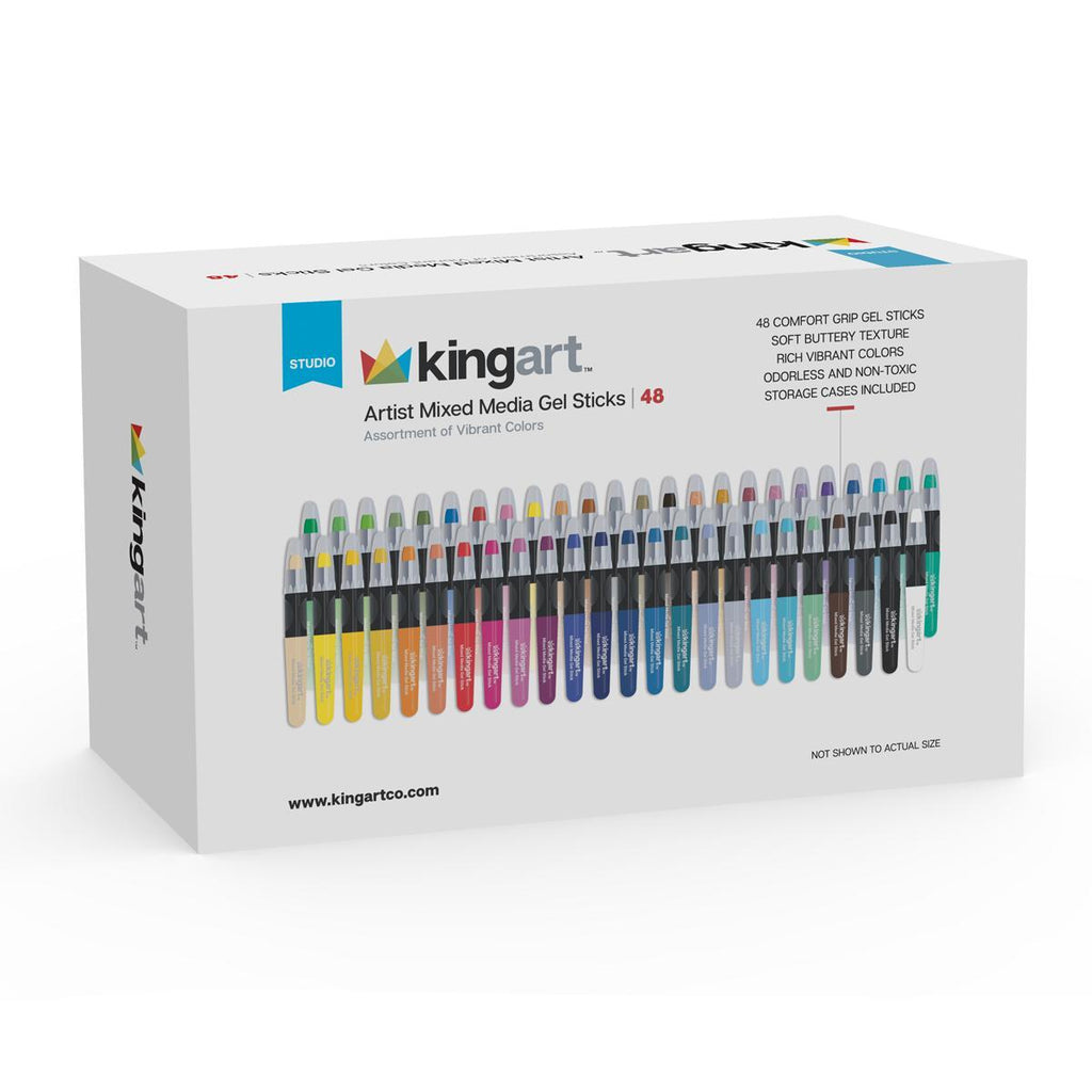 Gel Stick Crayons 48 Colors KINGART