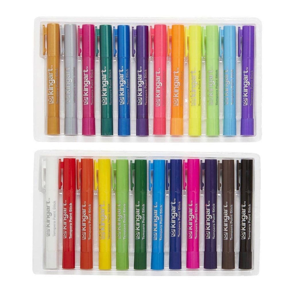 Tempera Paint Thin Sticks, 24 Colors KINGART