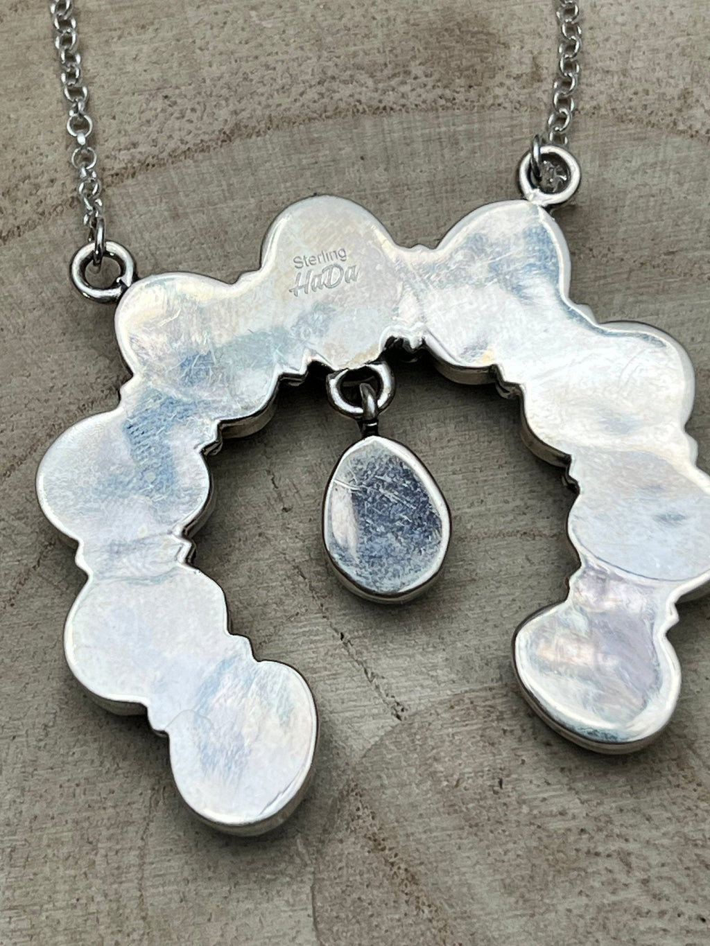 Kingman Necklace by Hada - 18 inch Cowhide and Conchos