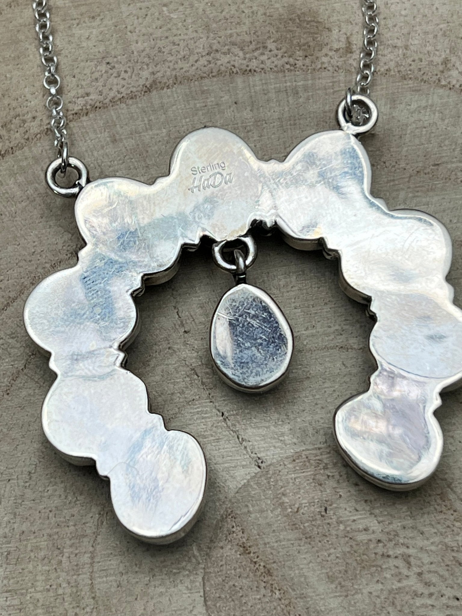 Kingman Necklace by Hada - 18 inch Cowhide and Conchos