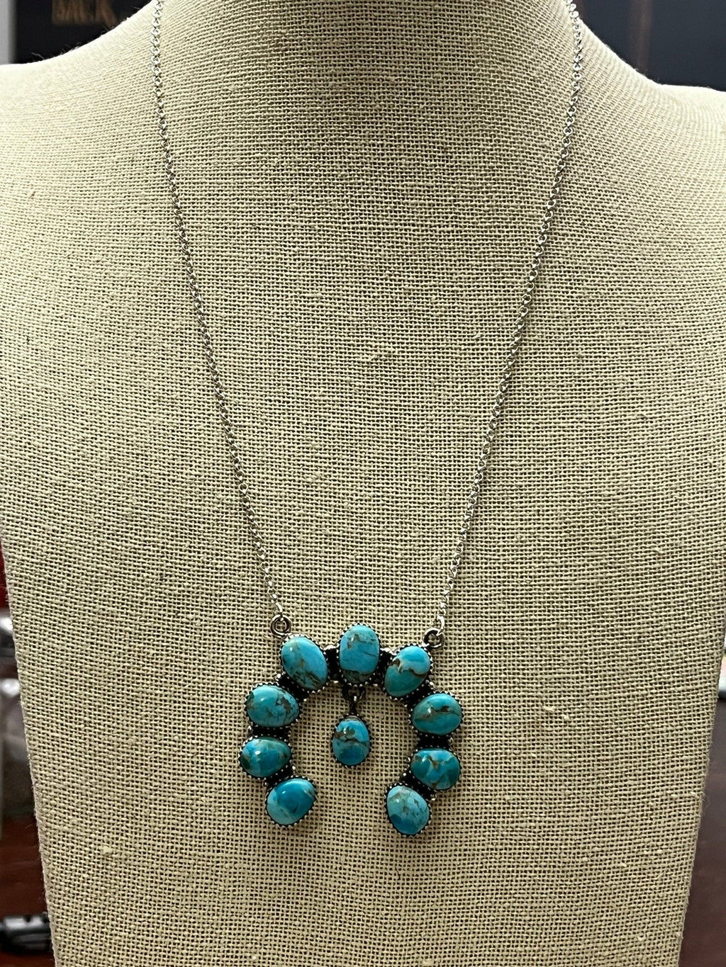 Kingman Necklace by Hada - 18 inch Cowhide and Conchos