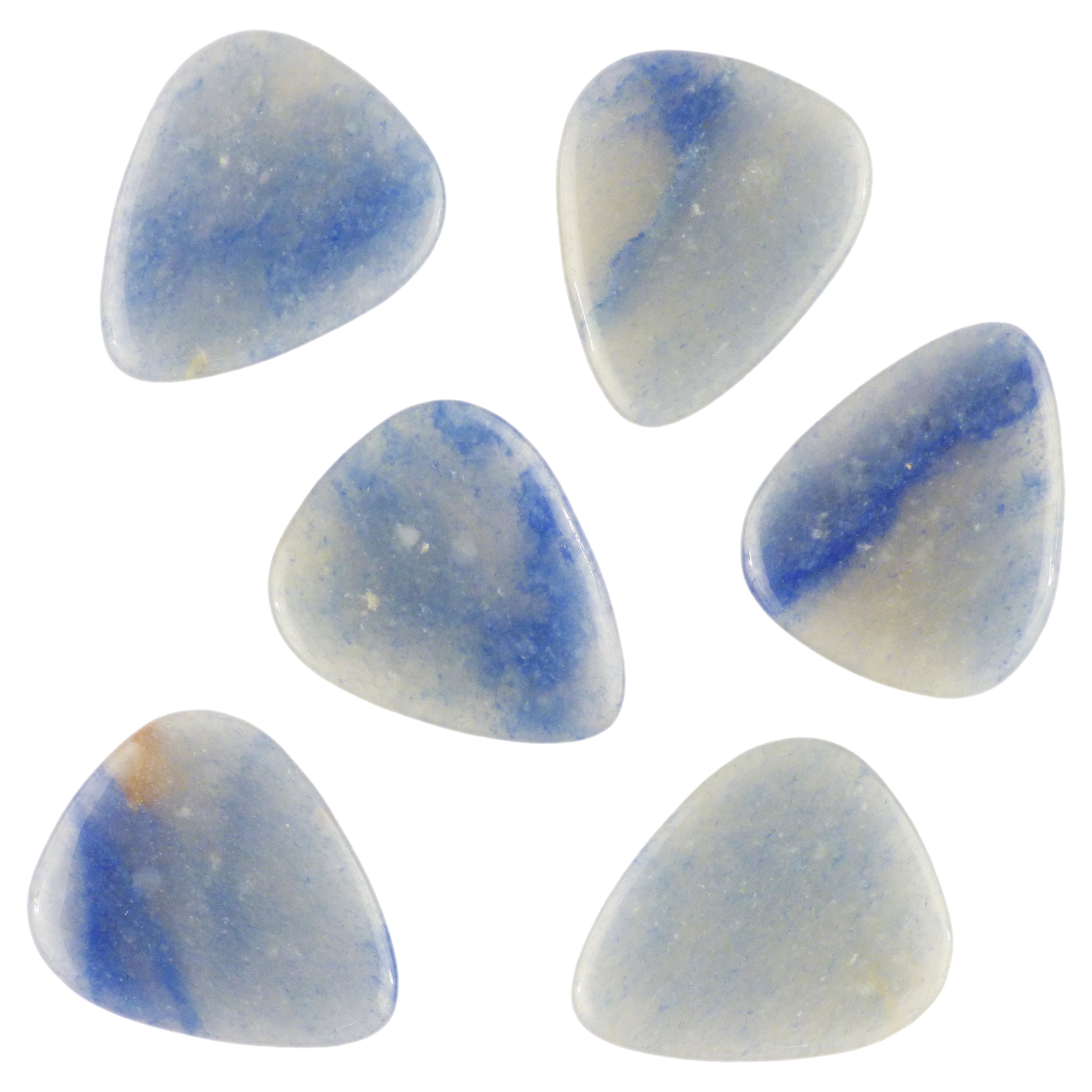 Blue Aventurine Stone Guitar Or Bass Pick - 3.0 mm Ultra Heavy Gauge - 351 Shape - Specialty Handmade Gemstone Exotic Plectrum Exotic Plectrums