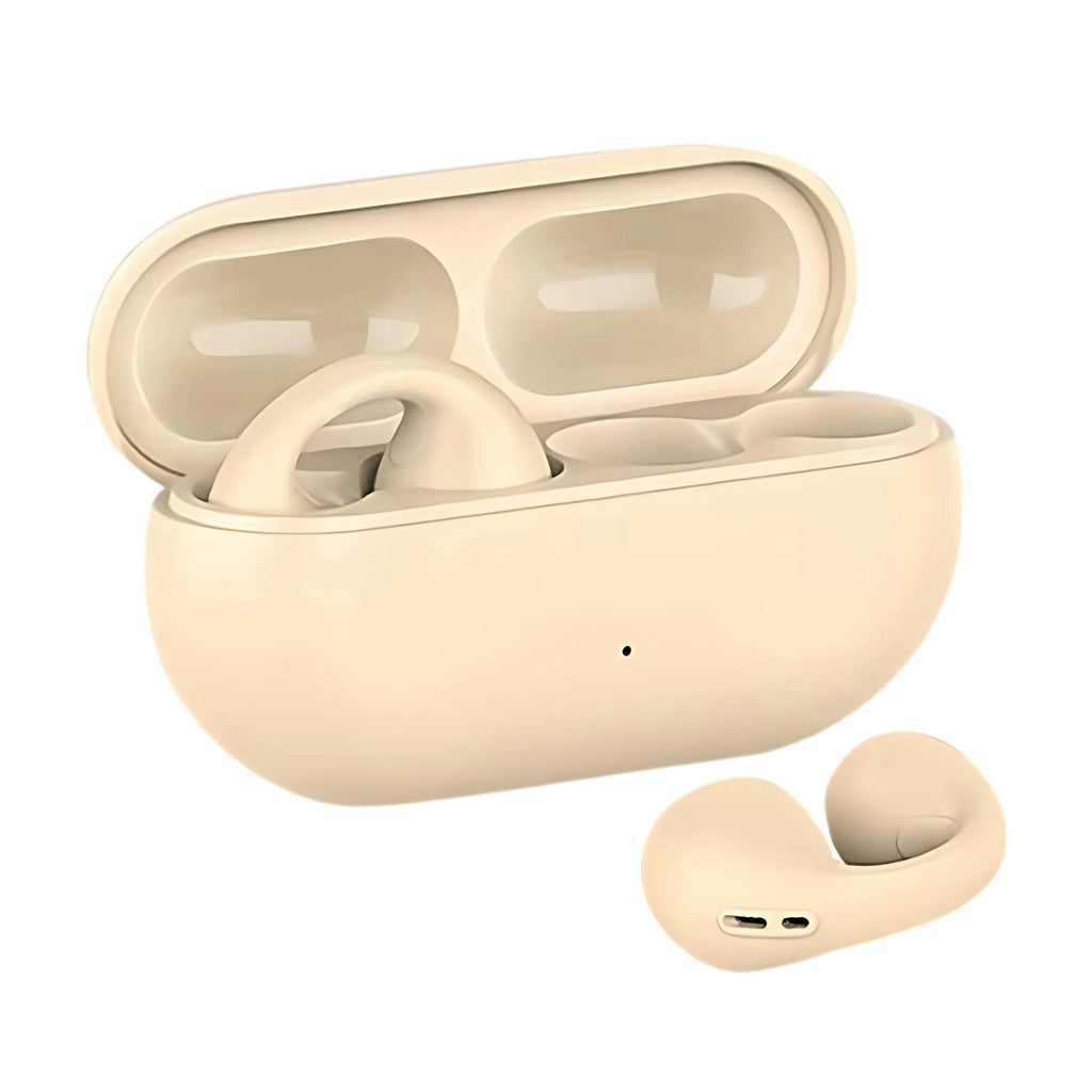 Wireless Bone Conduction Headphones – Waterproof Bluetooth Earphones with Ear Clip, Mini Open-Ear Design for Comfort and Clarity KENRO