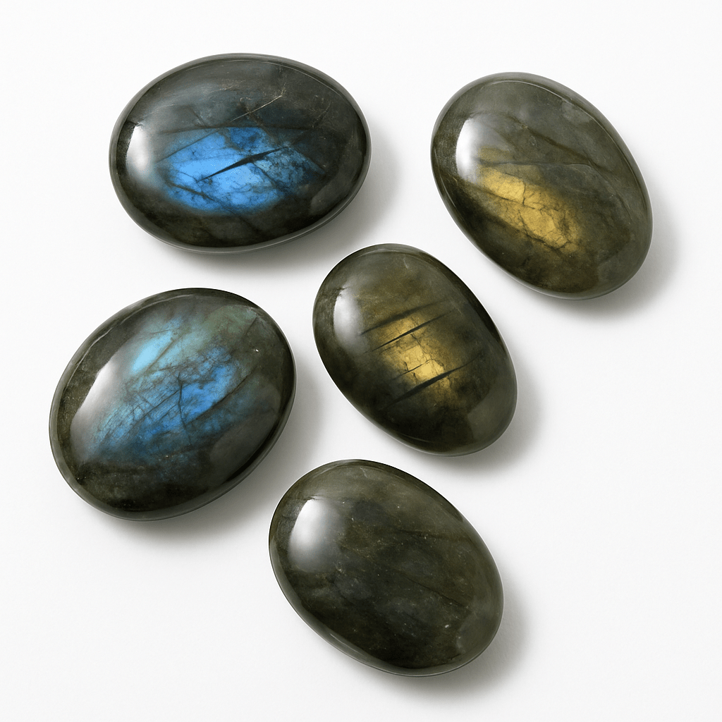 Labradorite Palm Stones – Flashy & Polished (Per LB) KREATEUR MIAMI